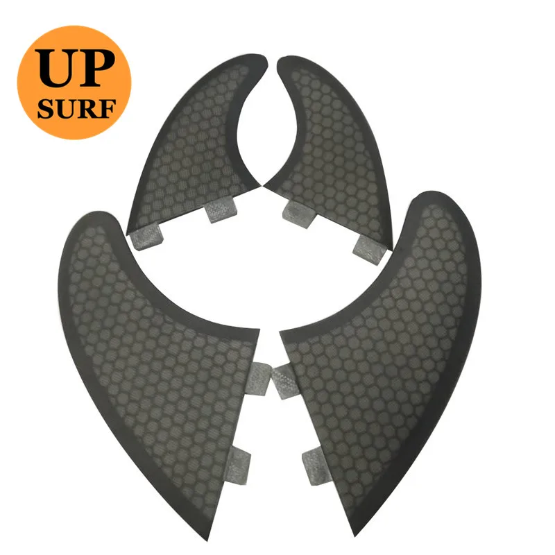 fins Surf Double Tabs quad Twin Fins and GX 4 fins set quilhas Double Tabs Fiberglass Honeycomb quad Double Tabs fin 4 smile
