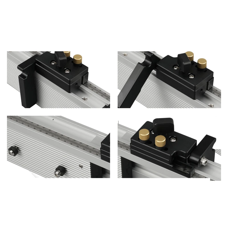 Miter Aluminium 450Mm/600Mm/800Mm Gauge Fence With Flip Stop Profile 70Mm ddmysmile Height T-Tracks For Woodworking DIY Tool Smile