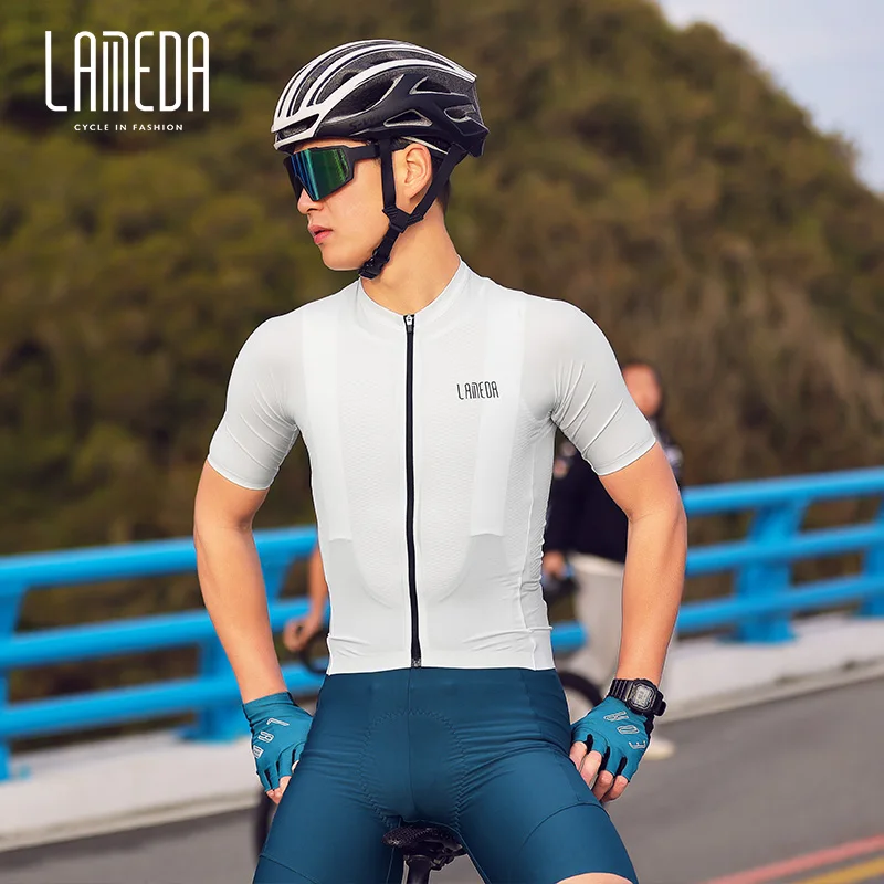 quick-drying new LAMEDA CoolMax yin hun cycling suit men's short-sleeved jacket road bike clothing smile