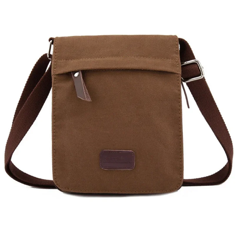 Bags Men Canvas New Messenger Bags Vintage Male Shoulder Crossbody Bags Man Coffee Green Black Small Bag Designer Handbags smile
