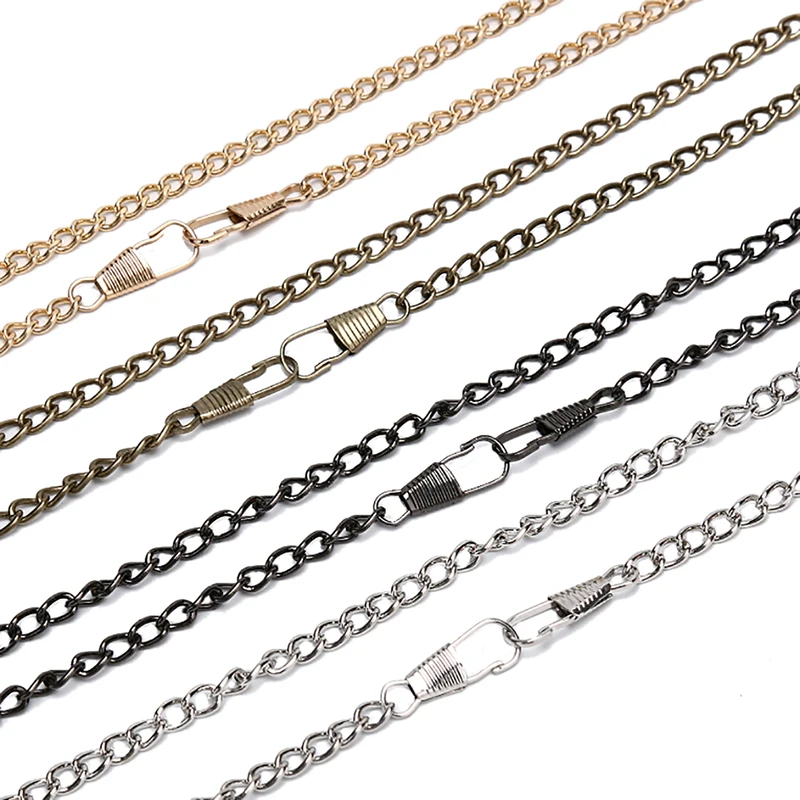 120cm Handbag Metal Chains For Bag DIY Purse Chain With Buckles Shoulder Bags Straps Handles Parts & Accessories