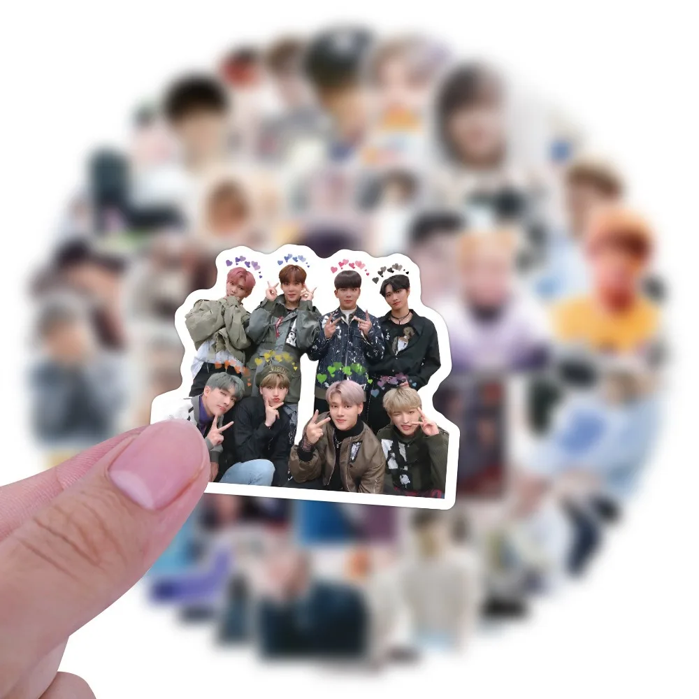 55Pcs Kpop 2025 ATEEZ Character Stickers Men's Team Stickers Waterproof High Quality HD Photo for new Laptop Cup Notebook