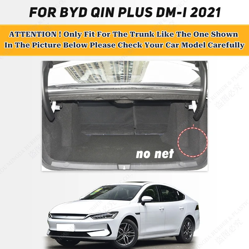 Wearing-Resistant PU Leather Car Trunk Mat For BYD Qin Plus DM-i 2021 Custom Car Accessories Auto Interior Decoration