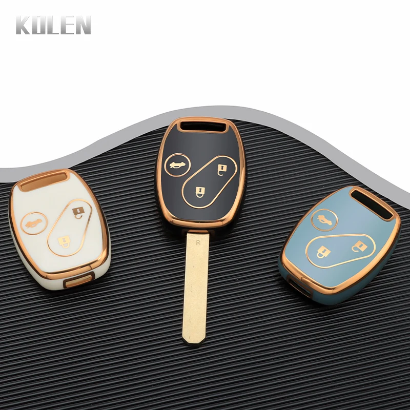 Car Remote Key TPU Case Cover Shell For Honda Accord Civic CRV CR-V Pilot Insight Ridgeline Protector Holder Fob Bag Accessories smile