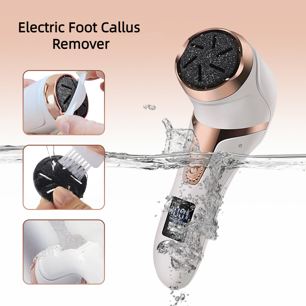 Electronic Foot Files Foot Callus Remover Foot Care Tool For Dead Hard Skin Rechargeable Pedicure Feet Tools With 3 Heads