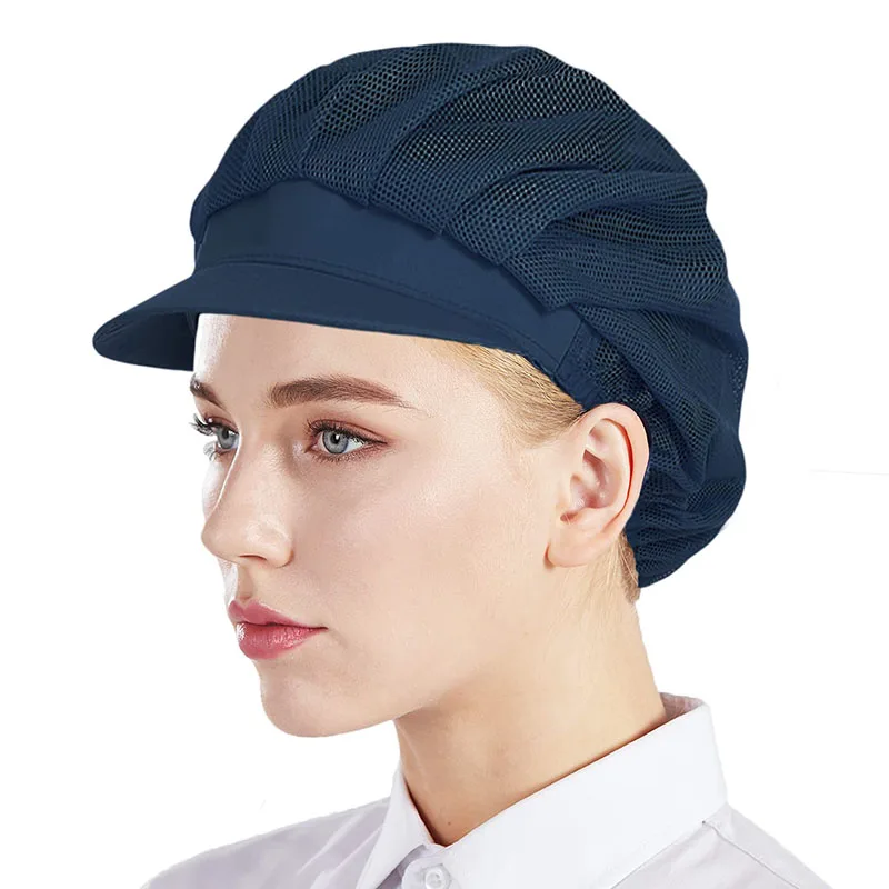 Both Sexes Mesh Breathable ddmysmile Workshop Cap Hotel Restaurant Kitchen Cafe Bakery Work Hats Catering Industry Back Kitchen Chef Cap Smile