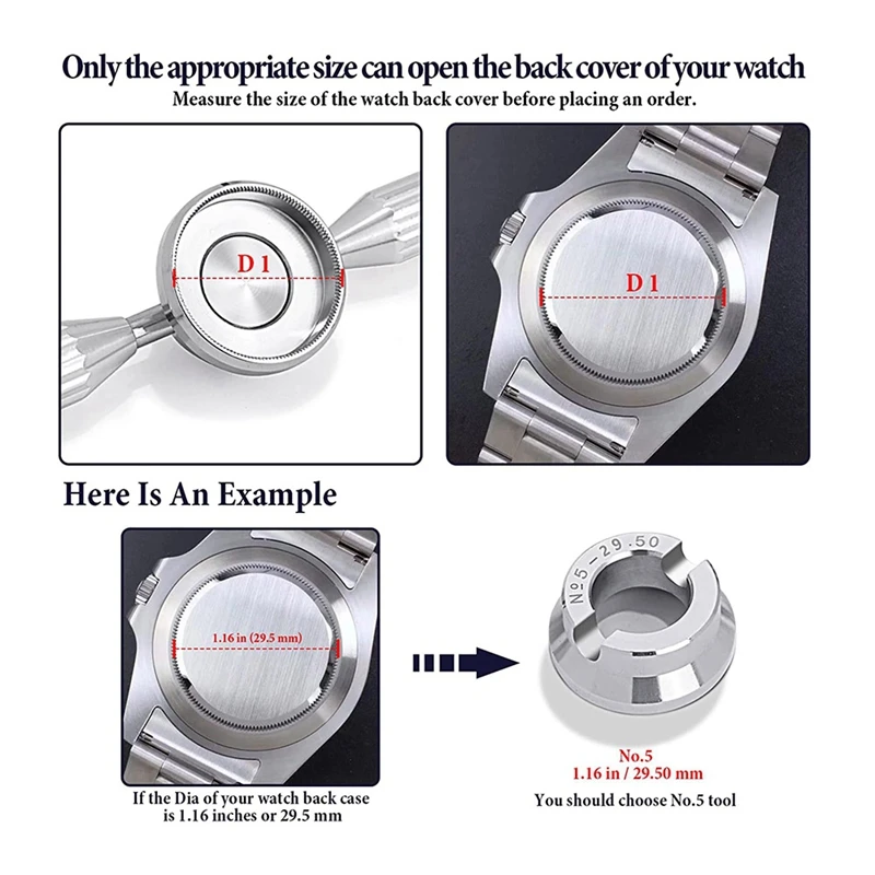 1set Watch Open Tool For RLX Watch Back Case Opener NO.5537 Watchmaker Repair Tools to Opening Watch Backcase For ROLEX Watch