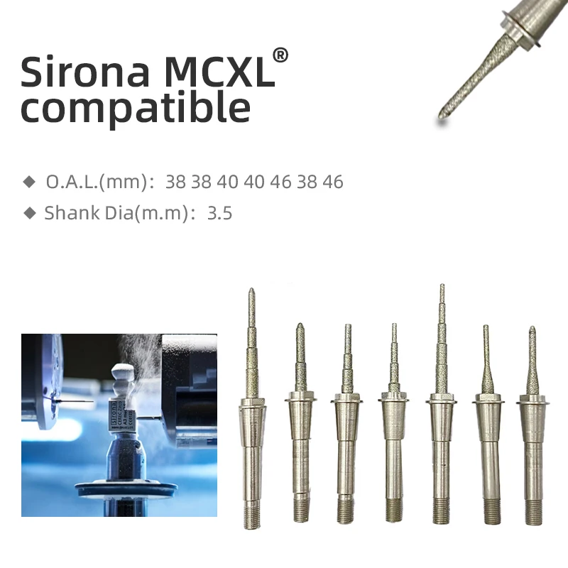 Chairside Sirona Cerec MCXL Burs Step Bur 12 12s For Disilicate Lithium Ceramics Grinding Burs