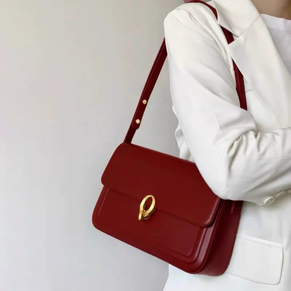 Women's Handbag Brand Luxury Vintage Simple Shoulder Crossbody Bag for Women Casual Designer Solid Color Totes Underarm Hand Bag