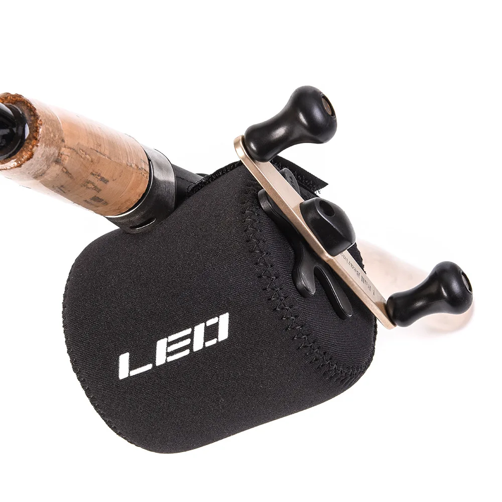 Neoprene Material 5mm LEO Spinning Fishing Reel Cover Neoprene Wheel Protective Case Waterproof Reel Bag Storage Accessories smile