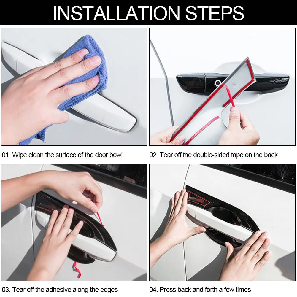 for Volkswagen VW Golf Plus MK5 MK6 CrossGolf 2004~2014 Gloss Black Door Handle Cover Car Styling Accessories Stickers 2009 2011