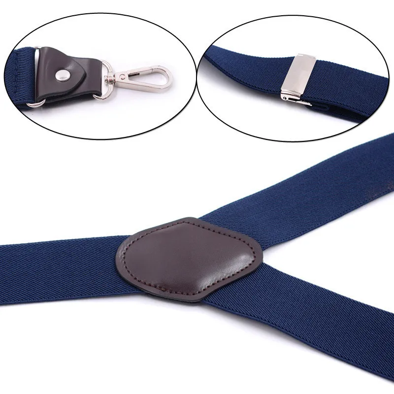 Hook Suspenders Man's 4 Braces Elastic Adjustable Suspensorio Bretelles Tirantes Casual Trousers ligas cowboy's Gift smile