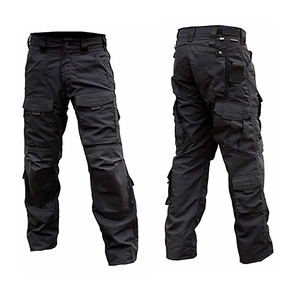 Men's Outdoor Loose Multi Pocket Workwear Pants Tactical Durable Training Pants Military Combat Wear-Resistant Hiking Trousers