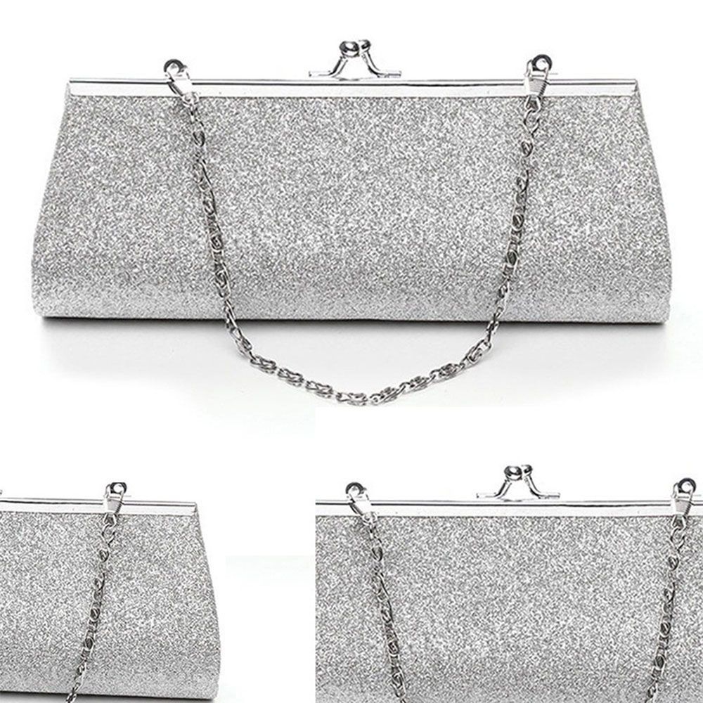 Evening Pouch Women Glitter Clutch Purse Evening Party Wedding Banquet Handbag Shoulder Bags