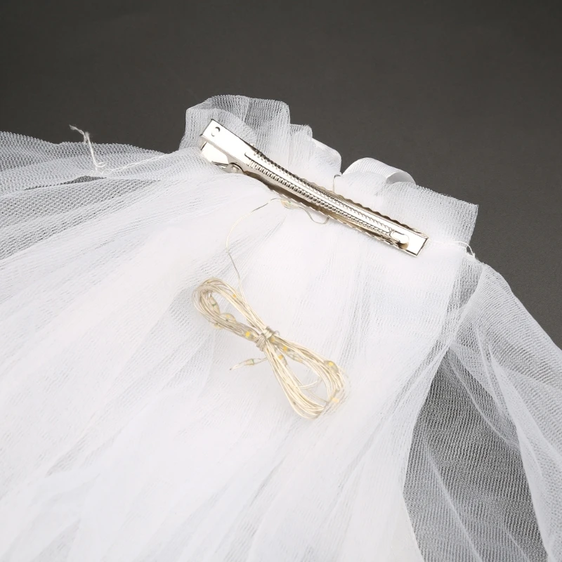 2025 LED Light Bridal Wedding Veil new with Pearls/Crowns Wedding Tiara Veil for Photoshop Props Party Headpieces Decor