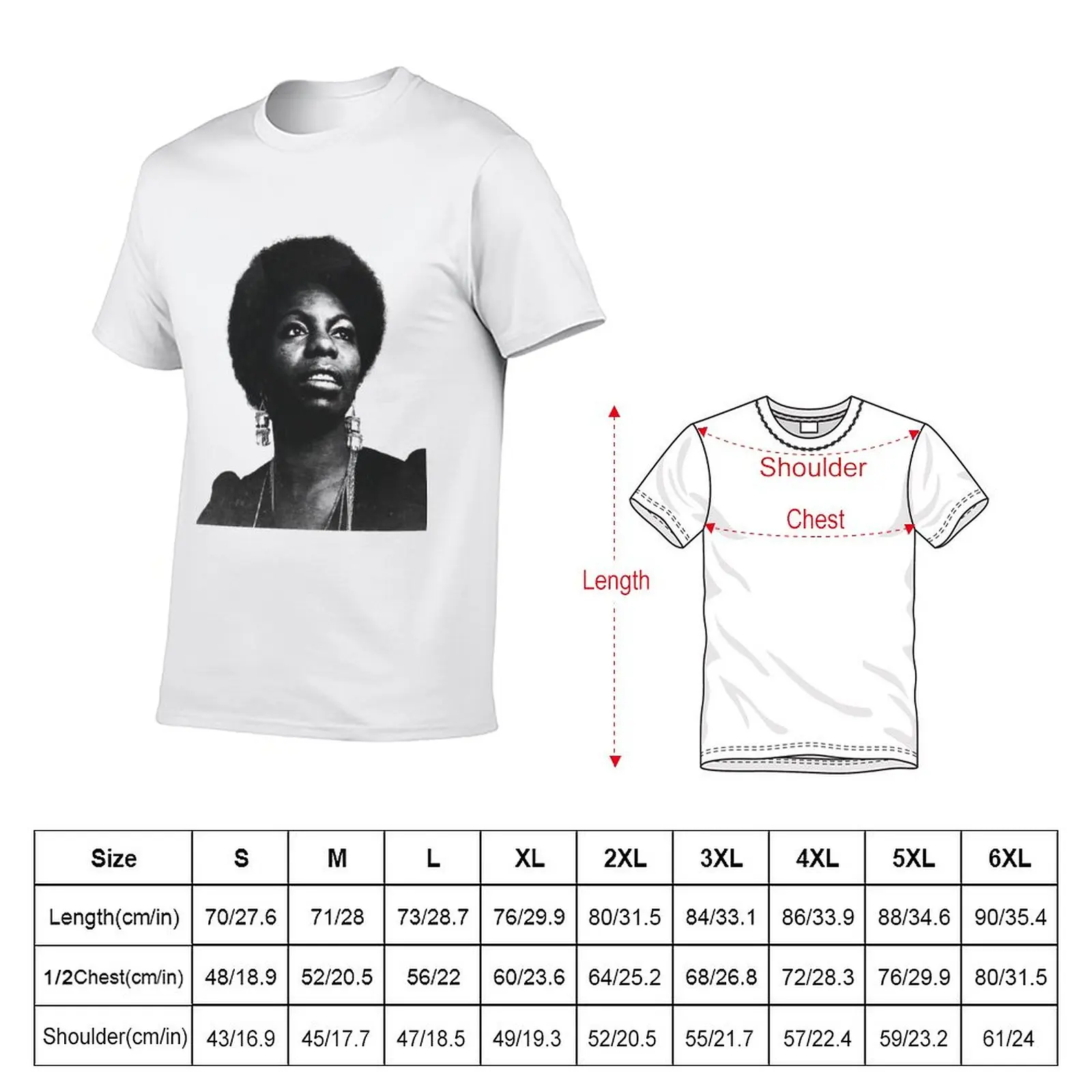 __ New Nina Simone Vintage Halftone Style __ Fan Art Design_ T-Shirt kawaii clothes oversized t shirts mens t shirts smile