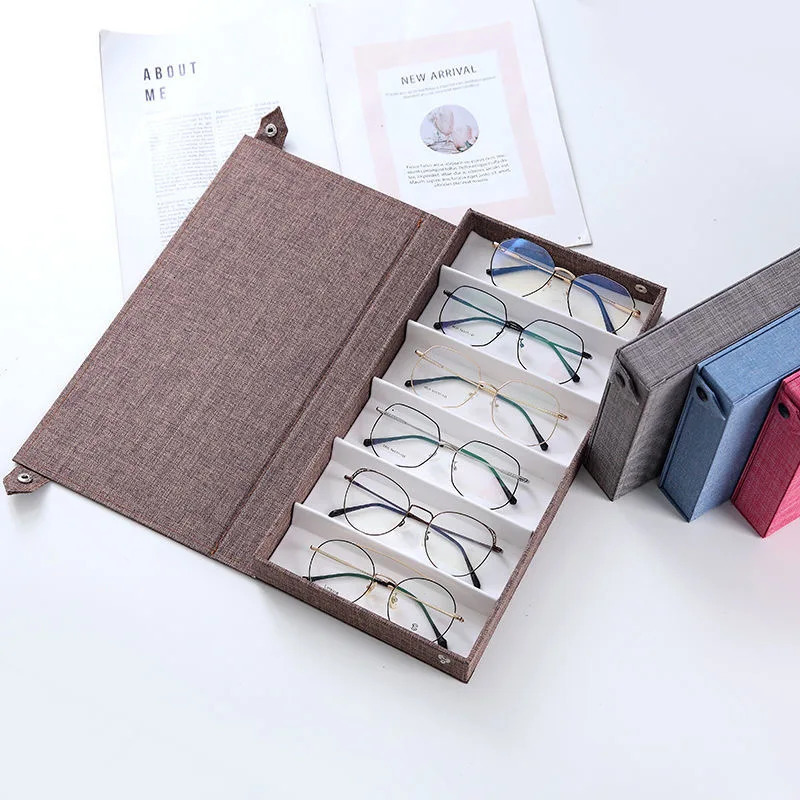 6 Grid Sunglass Glasses Storage Case Eyeglasses Display Glasswear Box Tidy Tool 240327