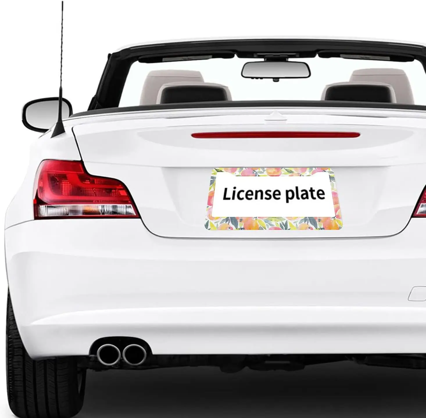 Plate License Watercolor Peaches Frames Stylish Fruit Colorful Fruits License Plate Cover for Men Women Car Accessories 12x6 In smile
