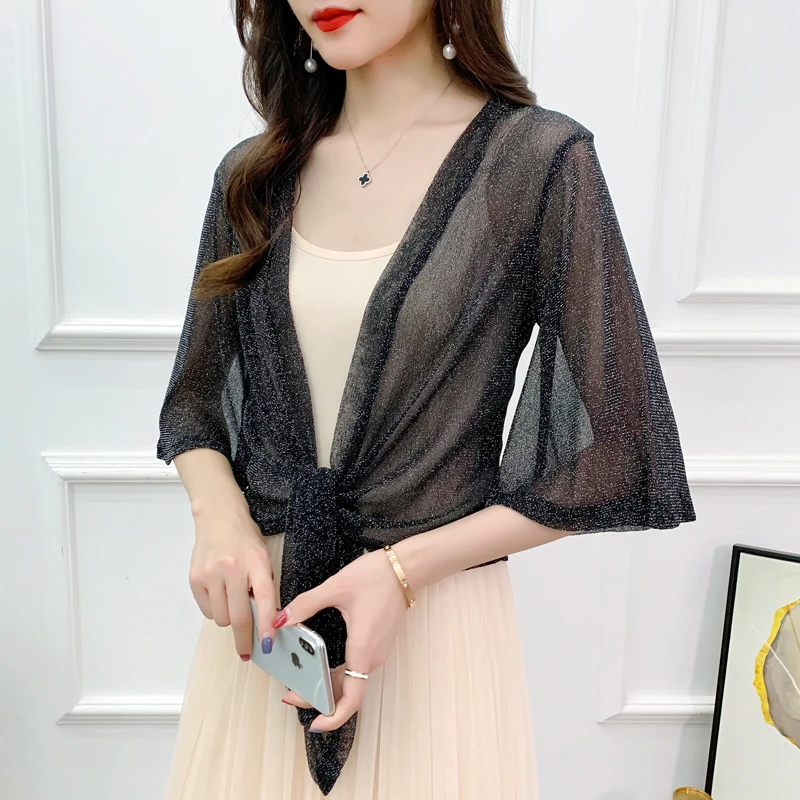 Wedding Wrap Women Jacket Half Sleeve Bolero Shrugs Shawl Out Coat smile