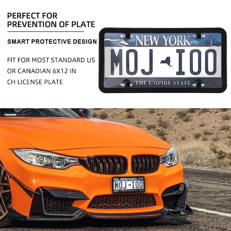 2pcs Universal Car new License Plate 2025 Frame Transparent TagsFrame Cover Shield Waterproof License Protector Cover Accessories