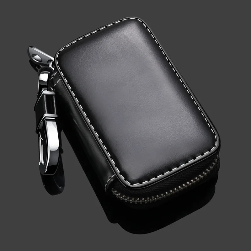 Light Men's Leather Multi-Functional Key Bag Waist Hanging Key Bag Large Capacity Car Key Bag Type ddmysmile General Purse Wholesale Smile