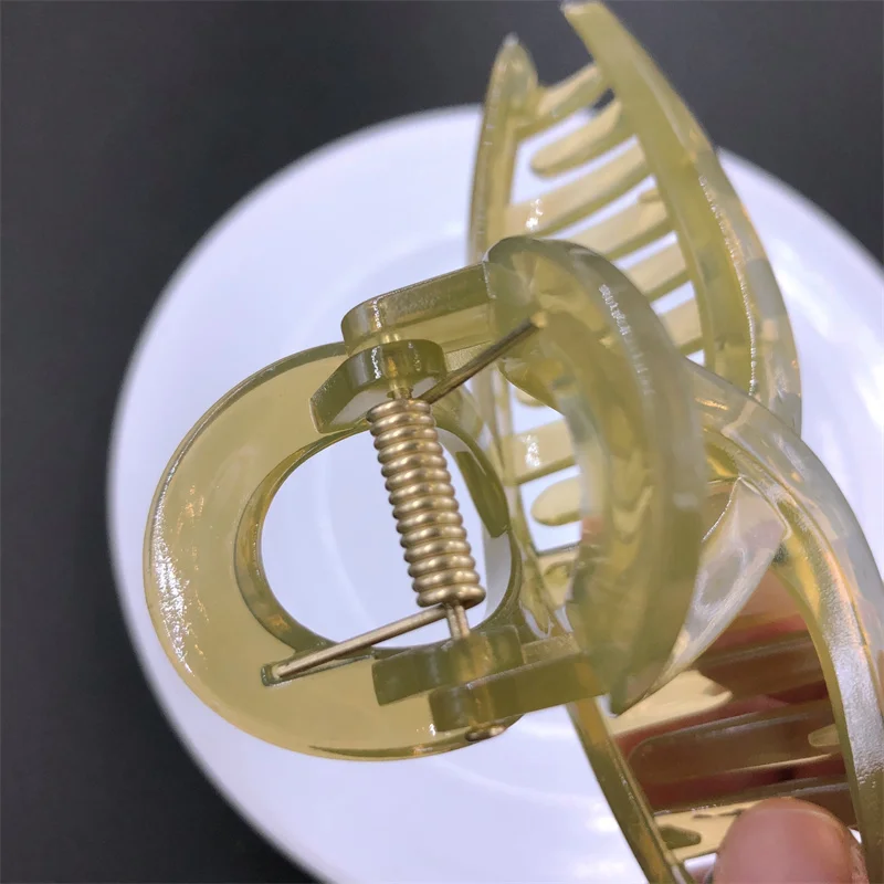 Claw Hair 2PCS Small Jelly Color Acrylic Crabs For Hair Geometric Cross Hair Clamps Girls Bang Hairpin Headwear Accessories smile