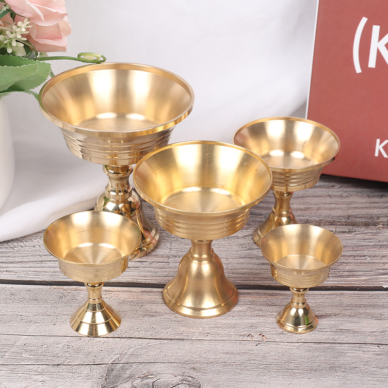 Multi-Size Golden Copper Alloy Candle Holder Candlestick Candelabrum Home Decor H260310