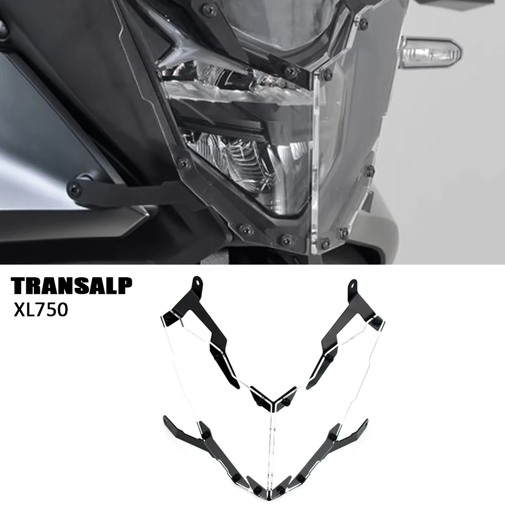 For Honda XL750 XL 750 Transalp 2023 2024 Motorcycle Accessories Protective Guard Acrylic transparent Headlight Protective cover