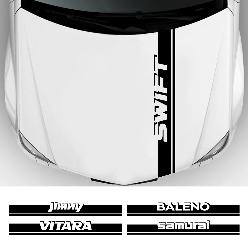 Hood Stickers Car Bonnet Accessories For Suzuki Jimny Sierra Jb74 Baleno Grand Vitara Alto K10 800 Ignis ddmysmile Sx4 Samurai Sj413 Swift Smile