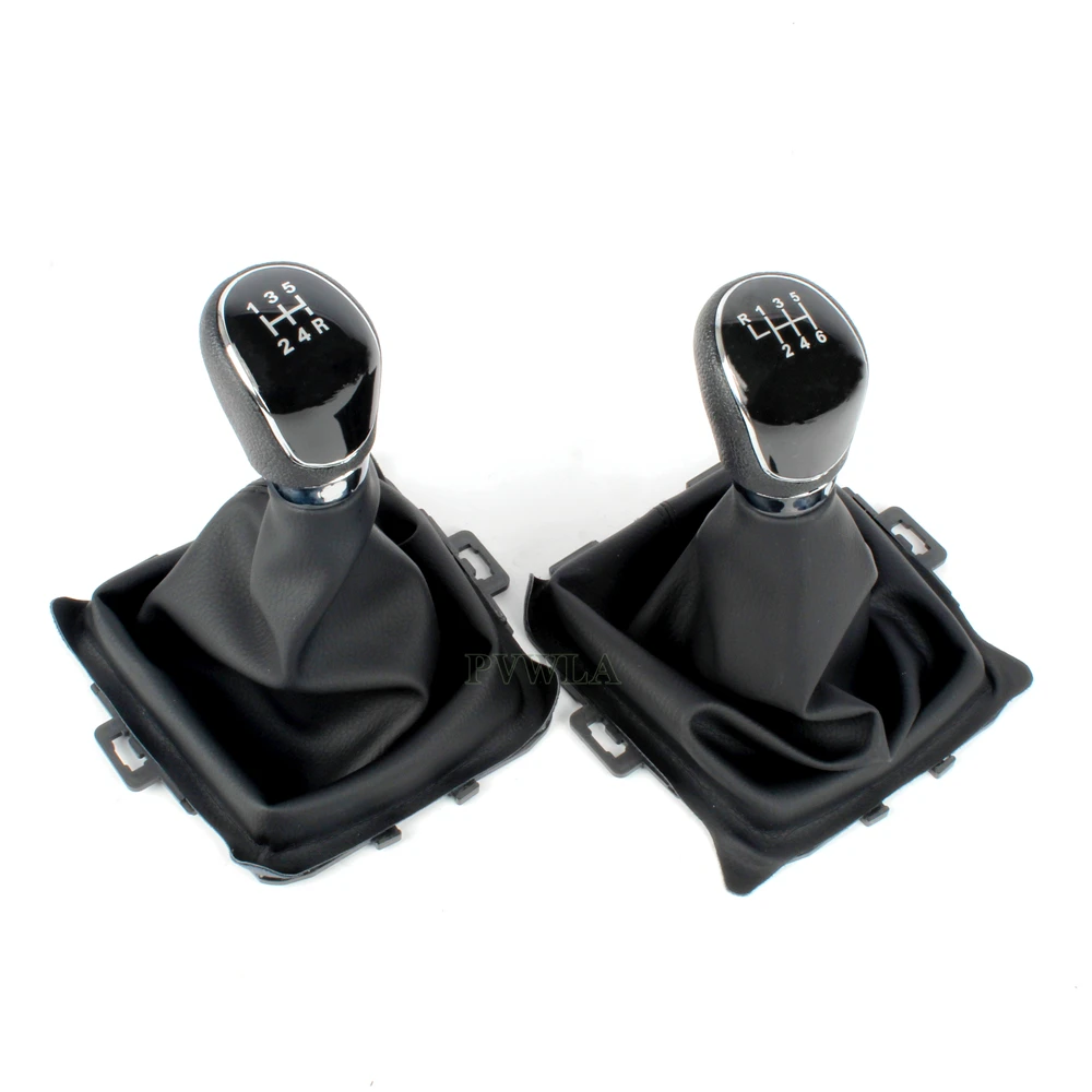 Speed Shift 5/6 Gear And PU Leather Boot For Ford Fiesta 2008 2009 2010 2011 2012 smile
