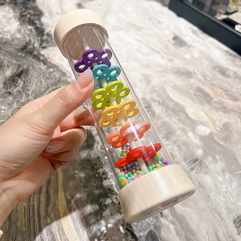 Montessori Toys Baby Rainstick Rattle Tube Rain Stick Shaker Music Sensory Auditory Instrument For Babies Early Educational Toys