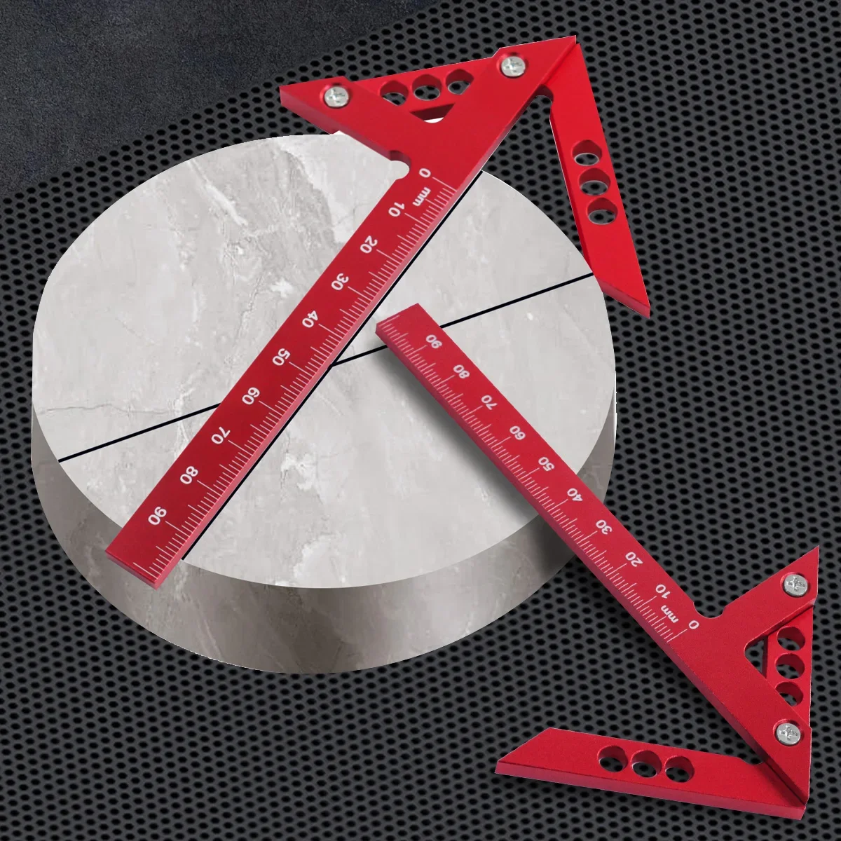 new Center Finder Woodworking Square 45/90 Degree Right Angle Line Gauge Aluminum Center Scribe 2025 Carpenter Ruler Wood Measuring Tool