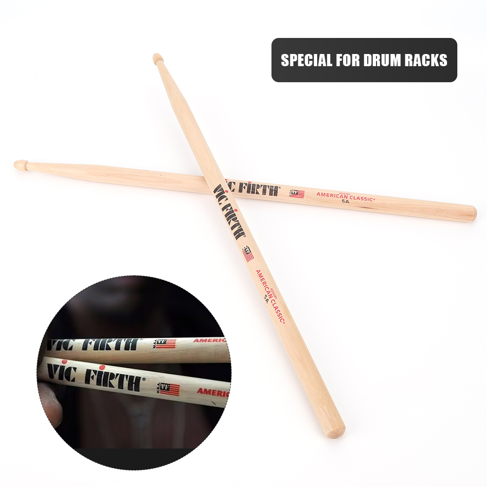 2Pcs Drum Sticks 5A/7A Wood Tip Drumsticks Consistent Weight and Pitch Classic Musical Instruments for Beginners Students Teache