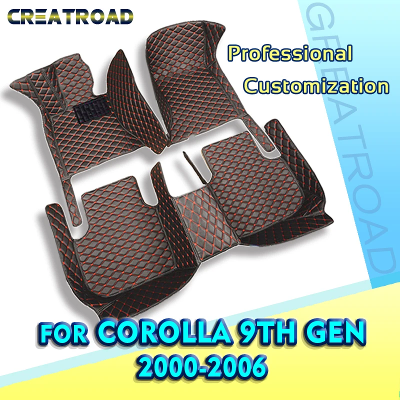 Car new Floor Mats For Toyota Corolla 9th Gen. 2000 2001 2025 2002 2003 2004 2005 2006 Auto Foot Pads Interior Accessories
