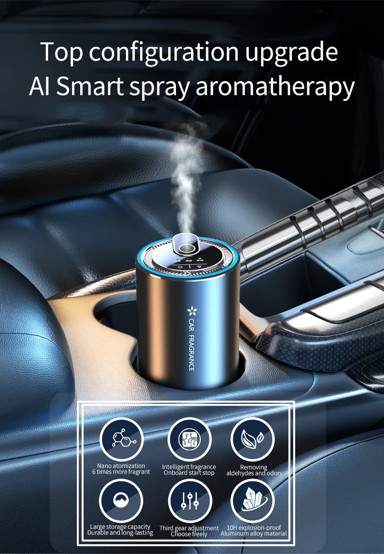 Car Air Refresher with starry projector Car intelligent aromatherapy Home aromatherapy diffuser car perfume home fragrance