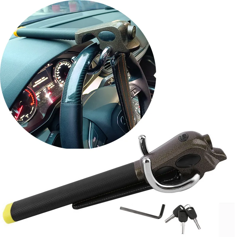 Wheel Lock Steering Car Anti Theft Alarm Airbag Lock Universal Self Defense Lock Safety Accessory High Quality Weight:1.8KG smile