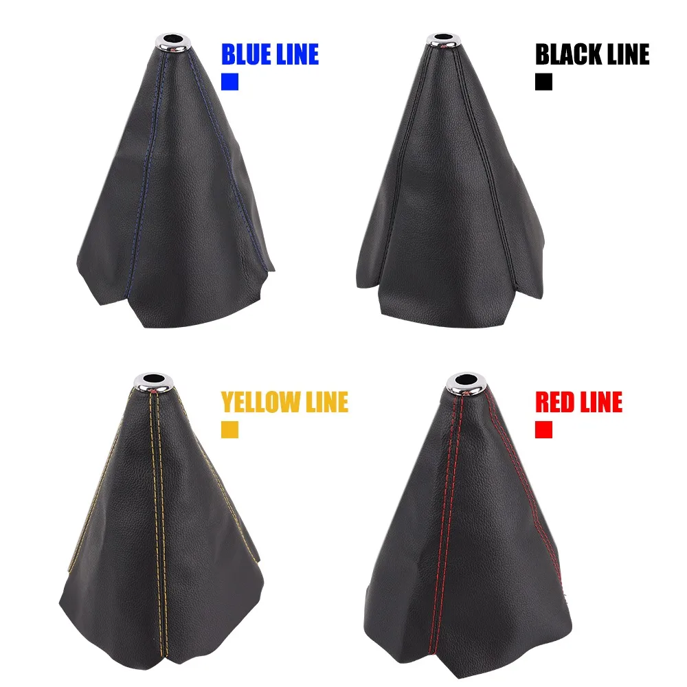 Shift Car Gear Collars Covers Universal PU Leather Manual Shifter Knob Gear Shift Boot Cover Gaiter Auto Interior Accessories smile