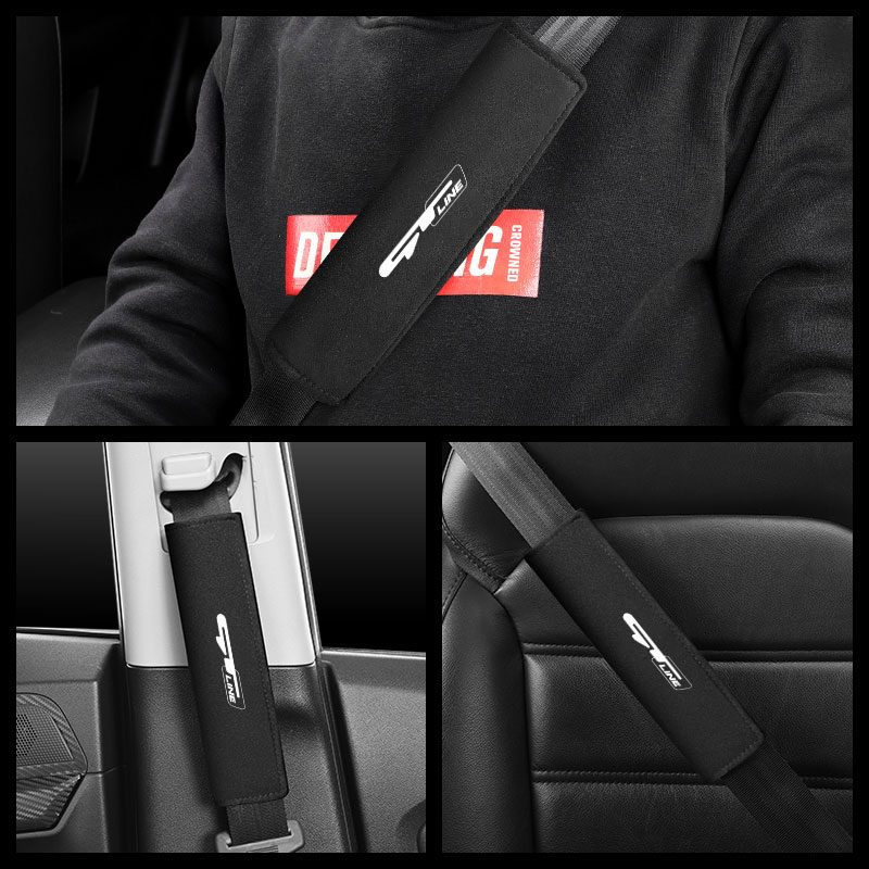 Car Styling Seat Belt Cover Suede Seatbelt Shoulder Strap Protector Pads For KIA GT GTLINE car Accessories 8642f