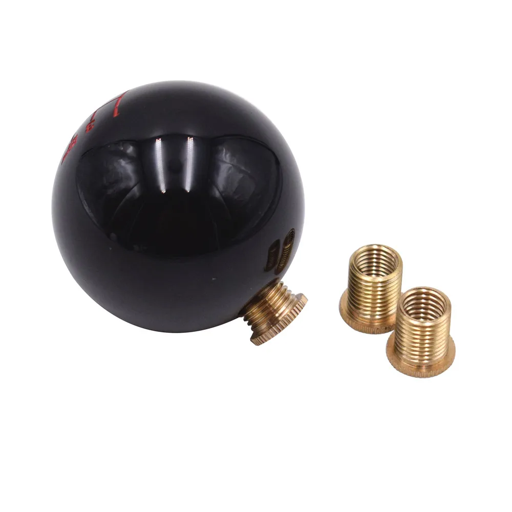 Thread 5 M12X1.25 Universal 6 Speed Round Gear Shift Knob Shifter Lever Head smile