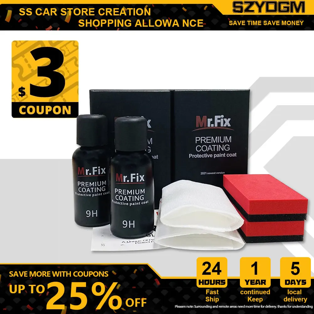 2PCS 30ml H9 Anti-Scratch Auto Ceramic Glass Coat Liquid Hydrophobic Paint Care Polish Super Detailing Coating For Car Styling