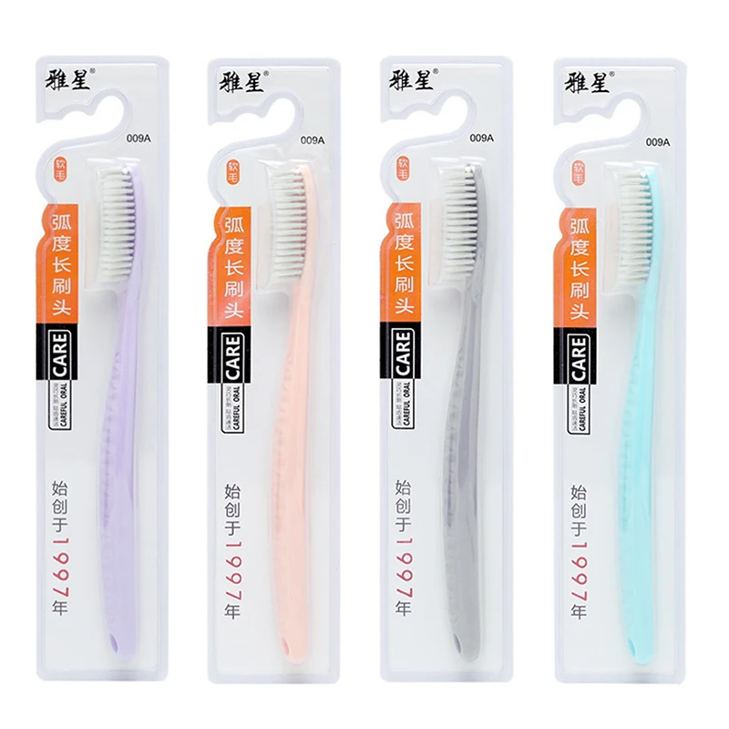 a bb Long Toothbrush Soft PC Super Fur Large Brush Head Adult Manual Firm