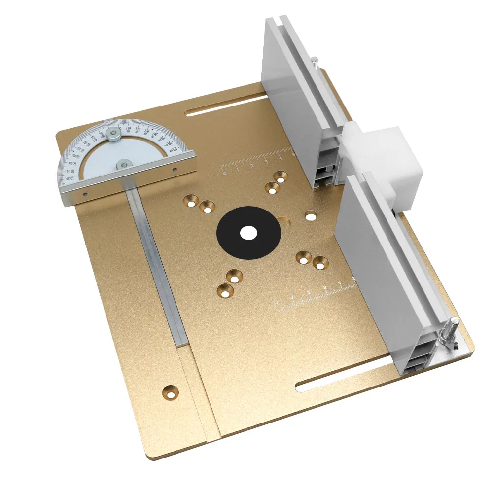 C8 Aluminum Router Table Insert Plate W/ Miter Gauge for Woodworking Benches new Table 2025 Saw Multifunctional Trimmer Engraving hine