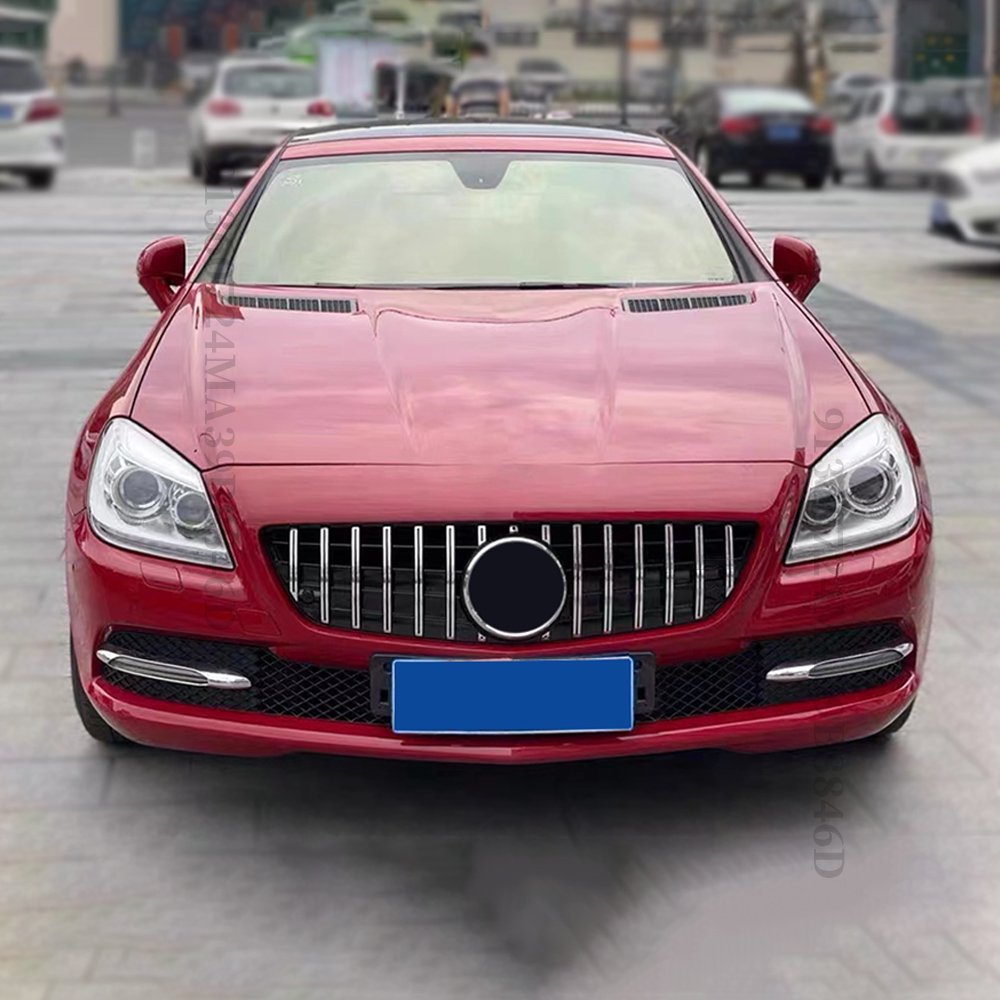 Perfect Match Front Hood Grille Mesh Racing Grill Grid Tuning Accessories For Mercedes Benz SLK R172 2011-2015 Diamond GT Style