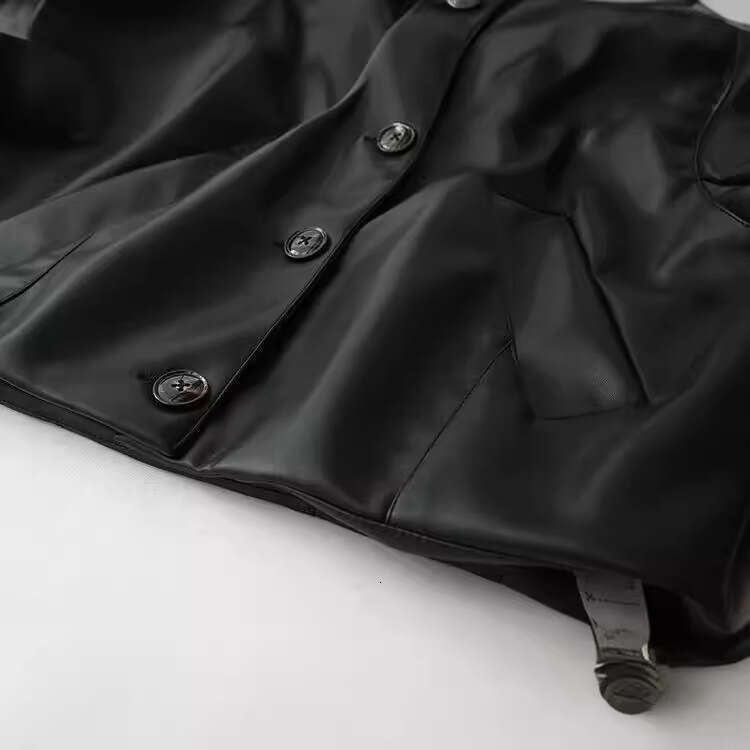 shanshi leather jacket women Autumn New Women's Leather Short Top Jacket for Women