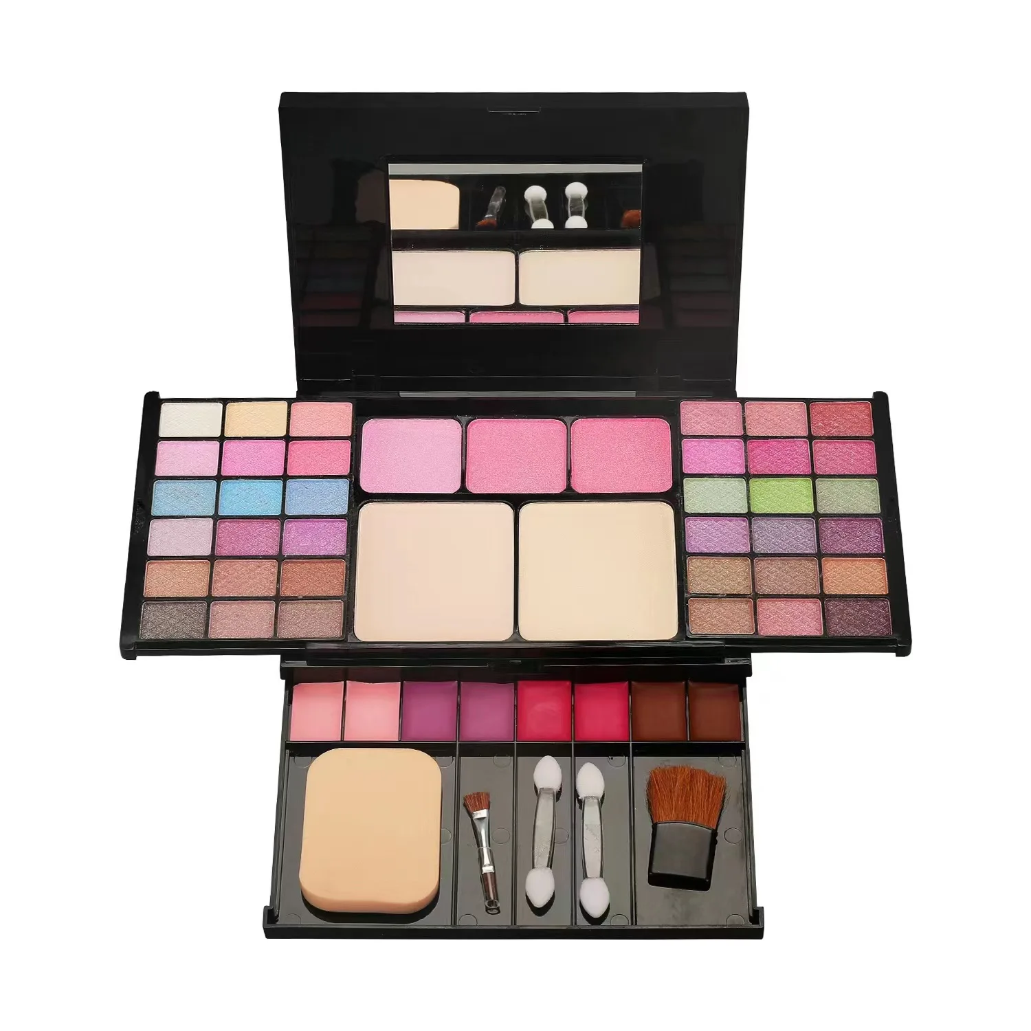 Set Makeup for Gift Women Full Kit All in One Make up Eyebrow Powder Lipstick Lip Gloss Brush Shimmer Glitter Eyeshadow Palette smile