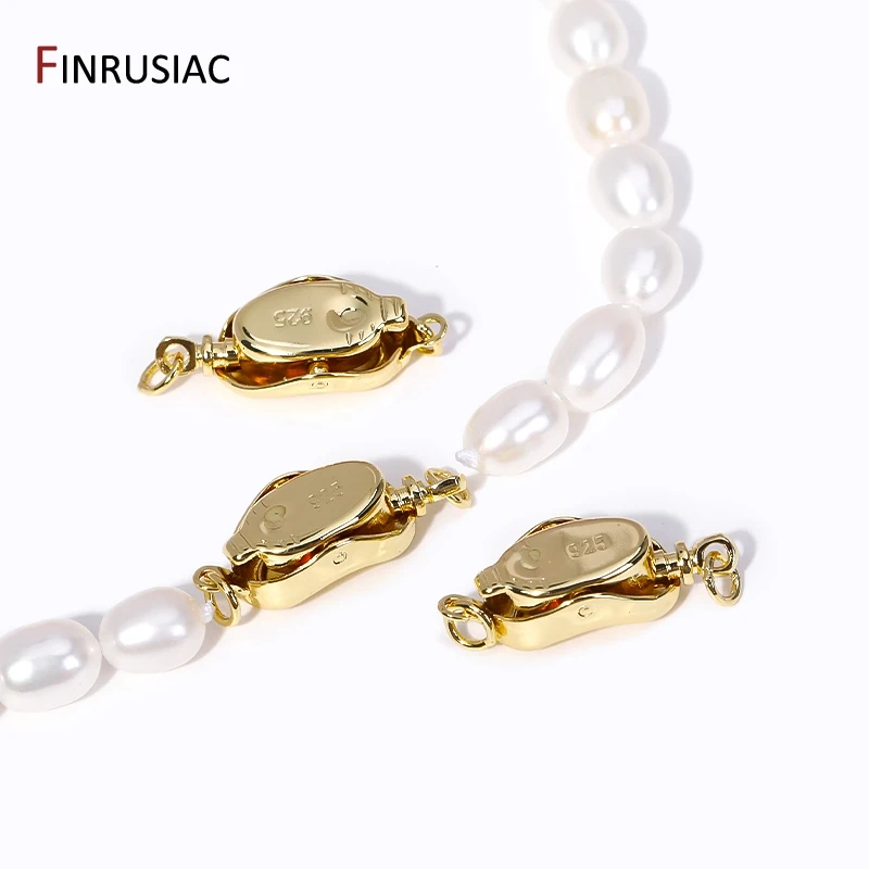 DIY Jewelry Accessories 14K Gold Plated Ingot Clasps Pearl Necklace Connector Multi Necklace Bayonet Clasps for Jewelry Making