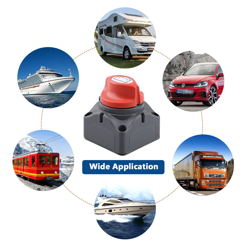 12V 300A Key Battery Selector Isolator Disconnect Rotary Switch Circuit Cutter for Camper Car Auto RV Marine Boat