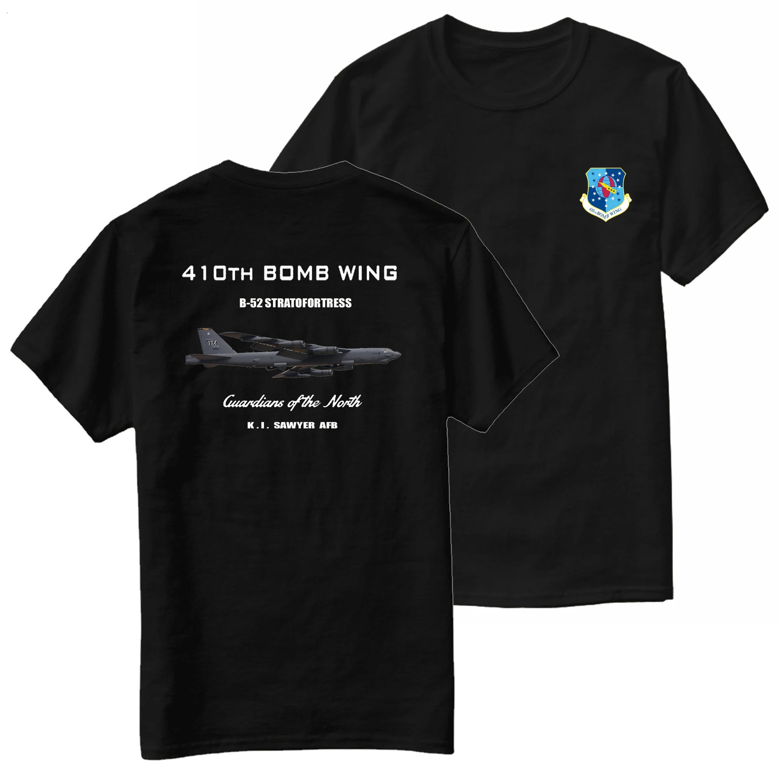 USAF B52 Stratofortress 410th Bomb Wing Squadron TShirt 100% Cotton ONeck Summer Short Sleeve Casual Mens Tshirt Size S3XL 240409