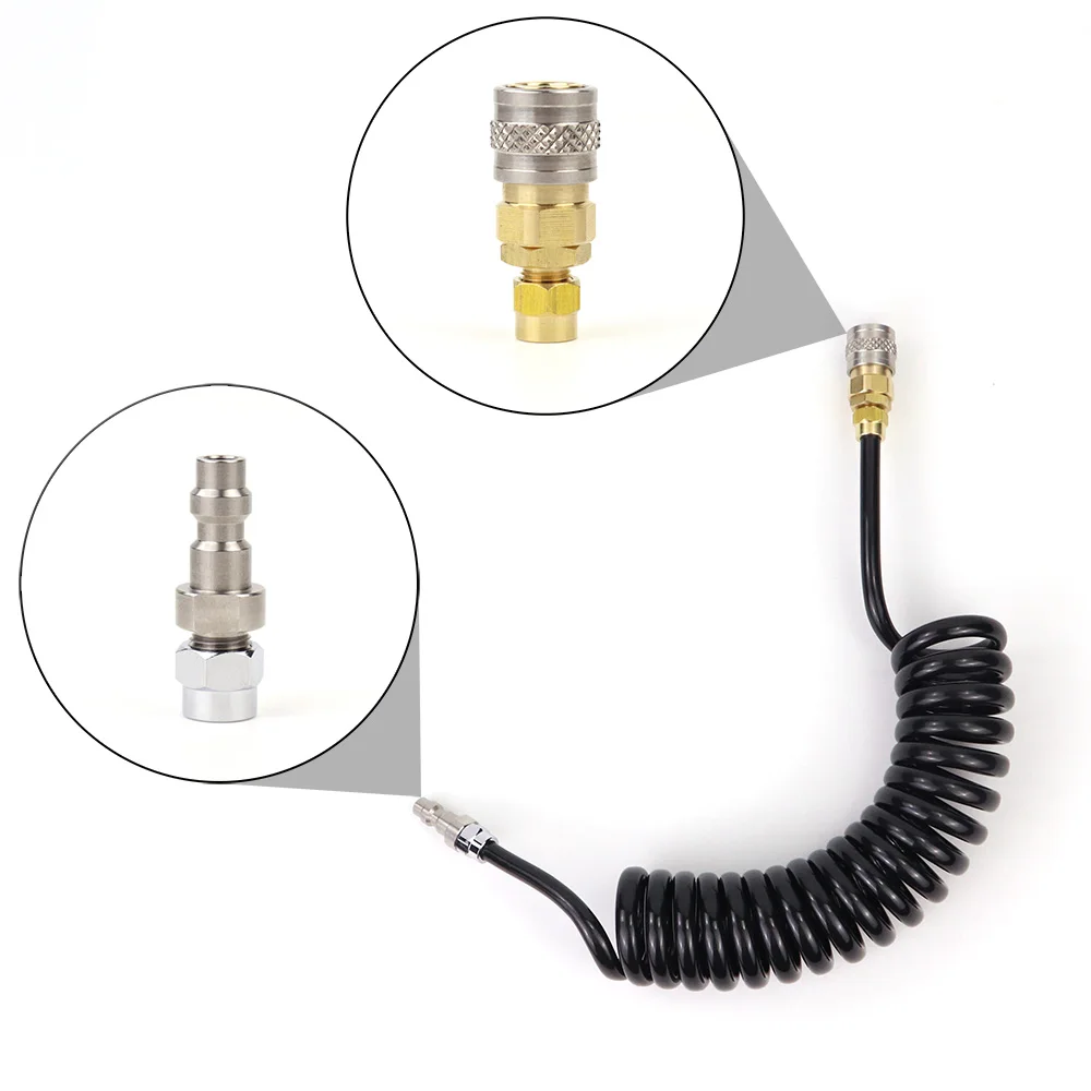 HPA (US Foster) 23-2 Male / 2302 Female Quick Disconnect QD Push-In Plug Fitting to 6MM - 6.35MM OD Hose