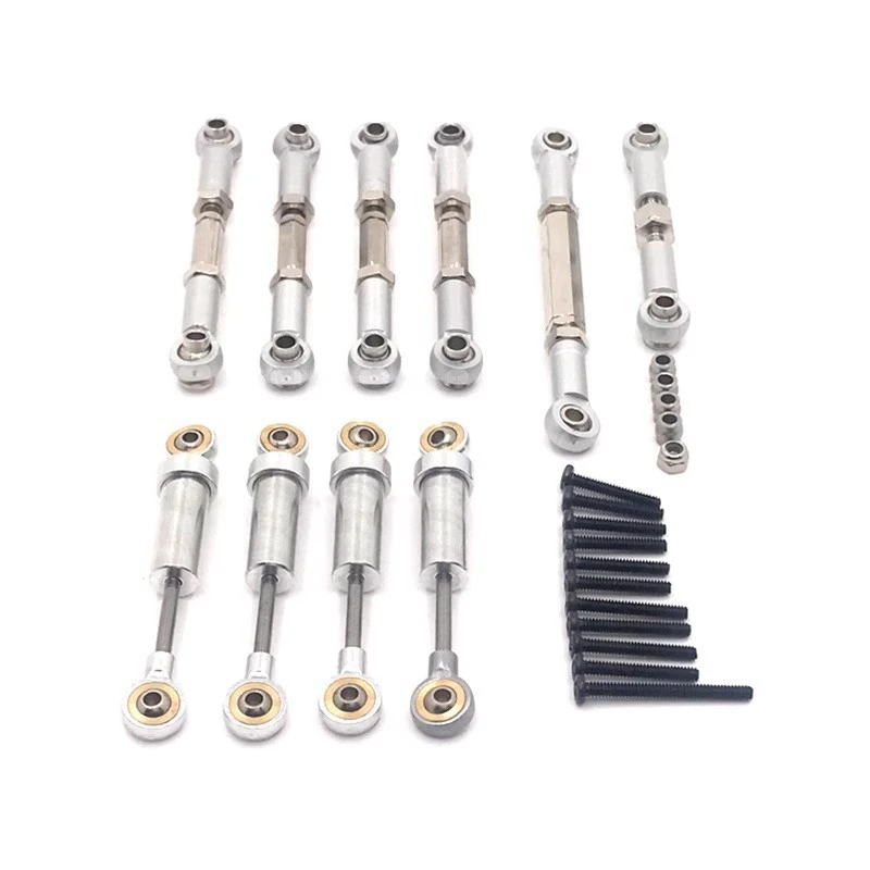 RC Car Spare Parts Adjustable Metal Steering Link Tie Rod Kit For FMS 1/24 Xiaoqi FCX24 RC Car Parts